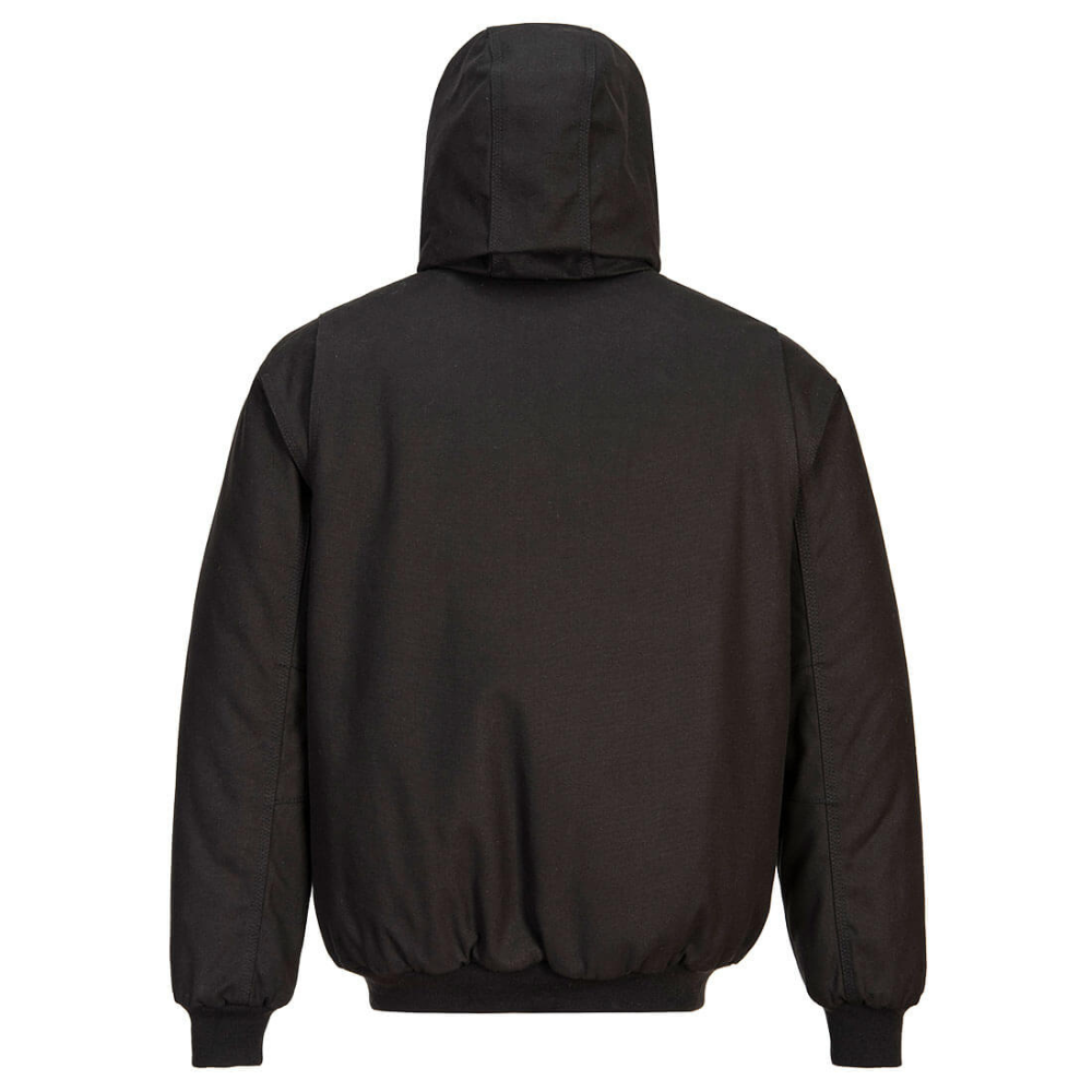 Portwest DC801 - DuraDuck Work Quilt Lined Hooded Jacket (Black)