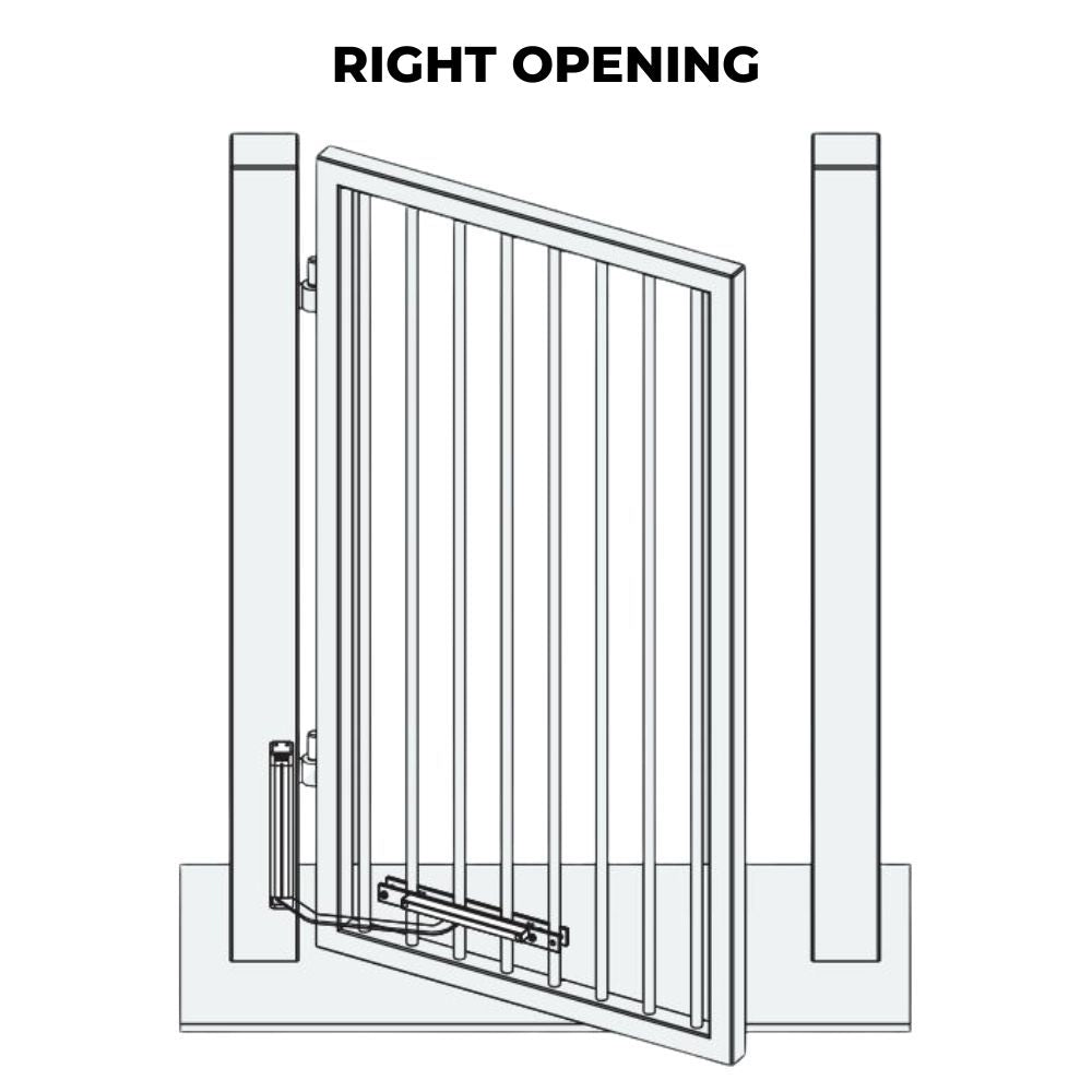 D&D SlimLine Vertical Closer Post Mount Pull Side for Fence Picket
