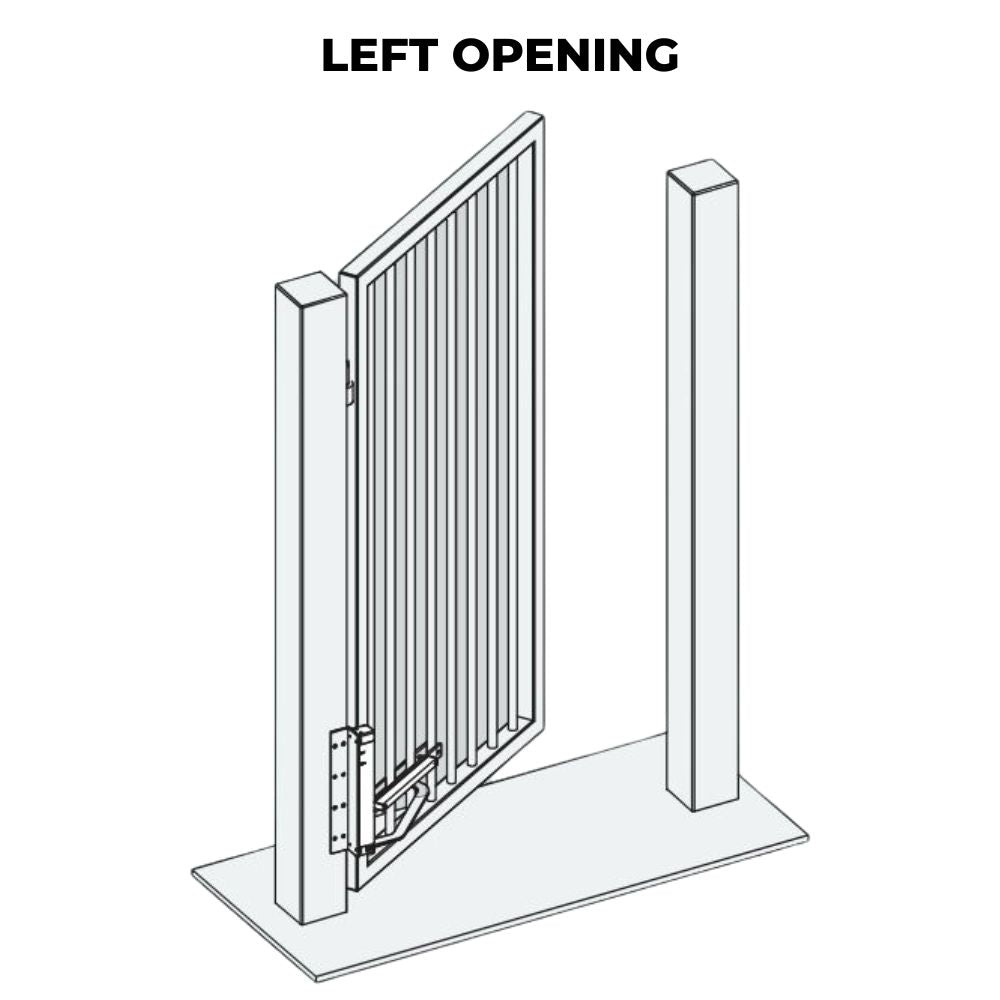 D&D SlimLine Vertical Gate Closer Post Mount Push Side for Fence Picket