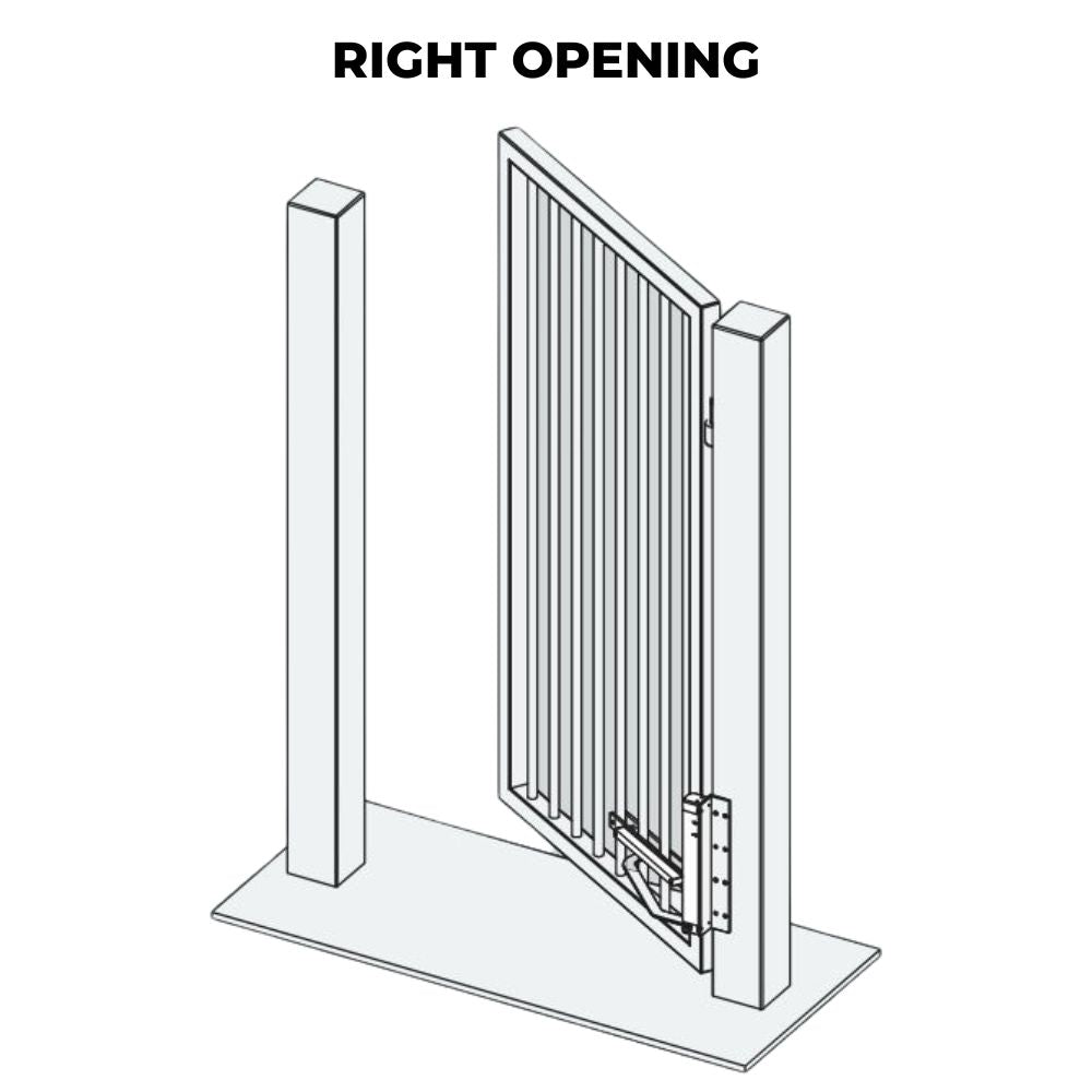 D&D SlimLine Vertical Gate Closer Post Mount Push Side for Fence Picket