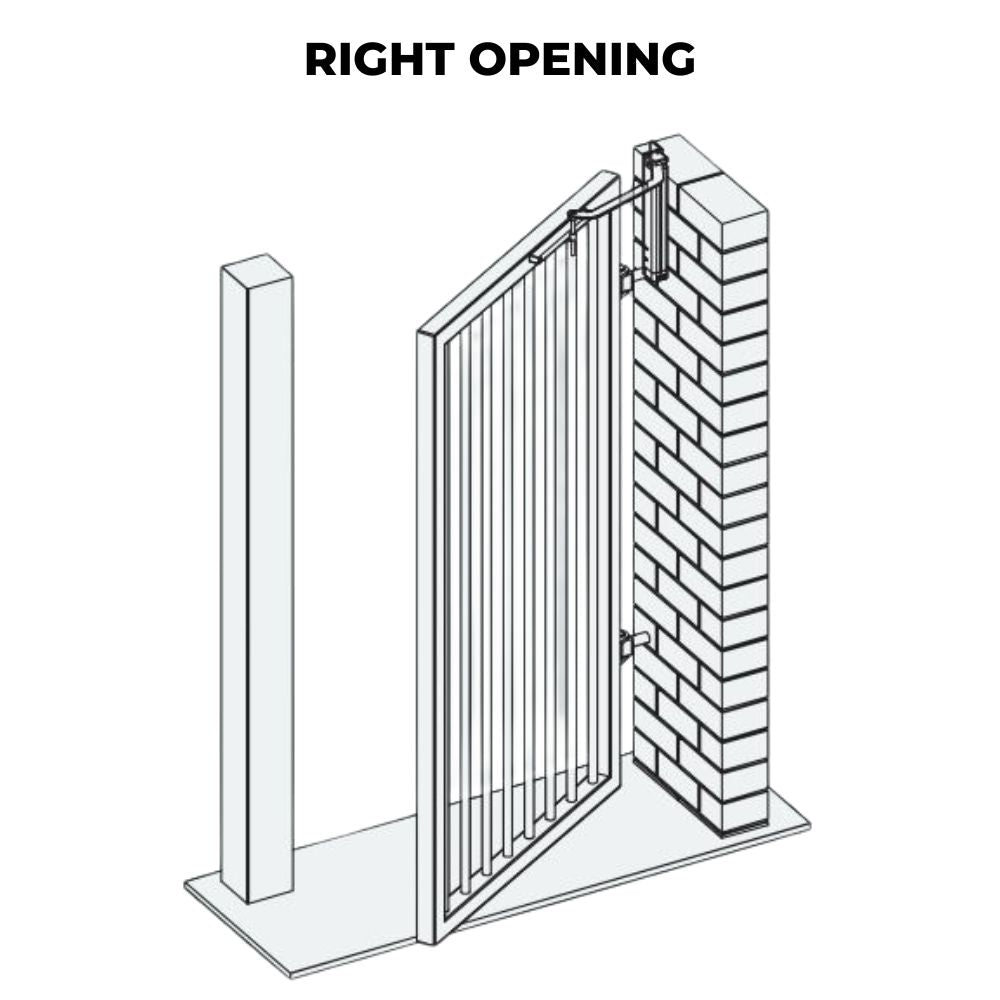 D&D SlimLine Vertical Gate Closer – Wall Mount - Pull Side