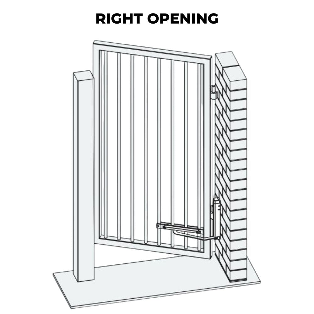 D&D SlimLine Vertical Gate Closer Wall Mount Push Side for Fence Picket