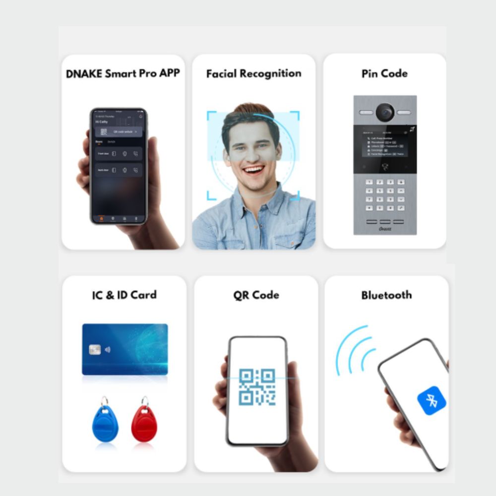 DNAKE S615/F 4.3” Facial Recognition Android Doorphone (Flush Mount)| All Security Equipment