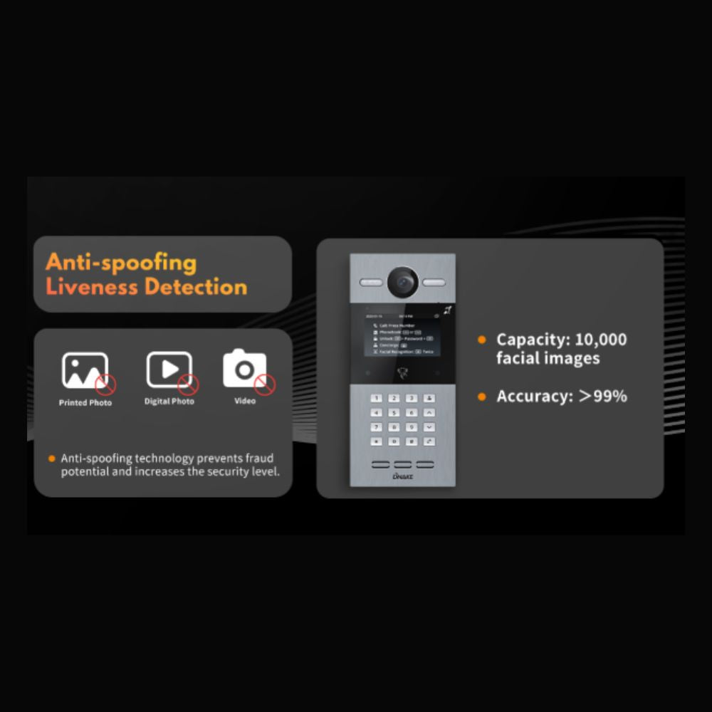 DNAKE S615/F 4.3” Facial Recognition Android Doorphone (Flush Mount)| All Security Equipment