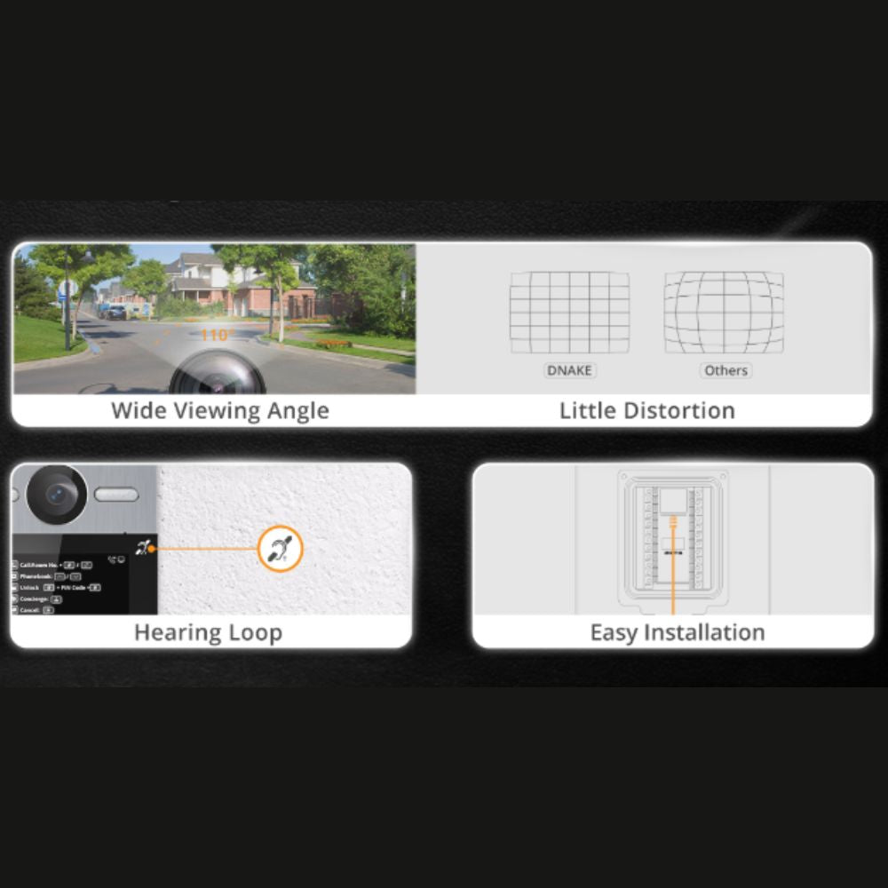 DNAKE S215/F 4.3” SIP Video Door Phone (Flush Mount)