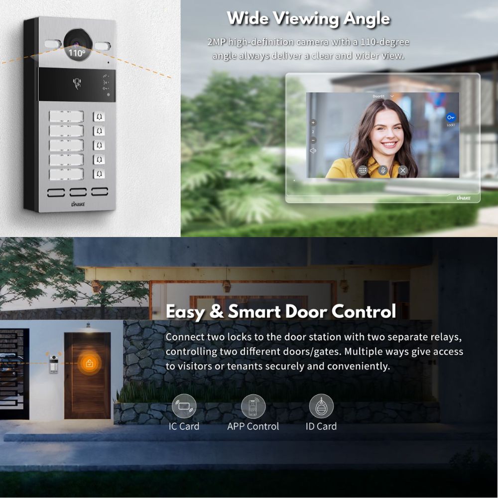 DNAKE S213M-2/S Multi-button SIP Video Door Phone with 2 buttons (Surface Mount)