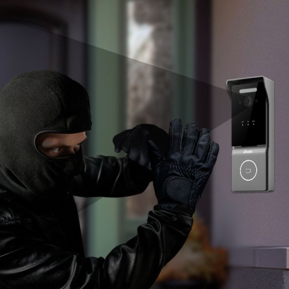 DNAKE C112A Wired Smart WiFi Video Doorbell with Key Fob Reader, 1080P HD Camera, Bluetooth, PoE or 12V, Surface Mount