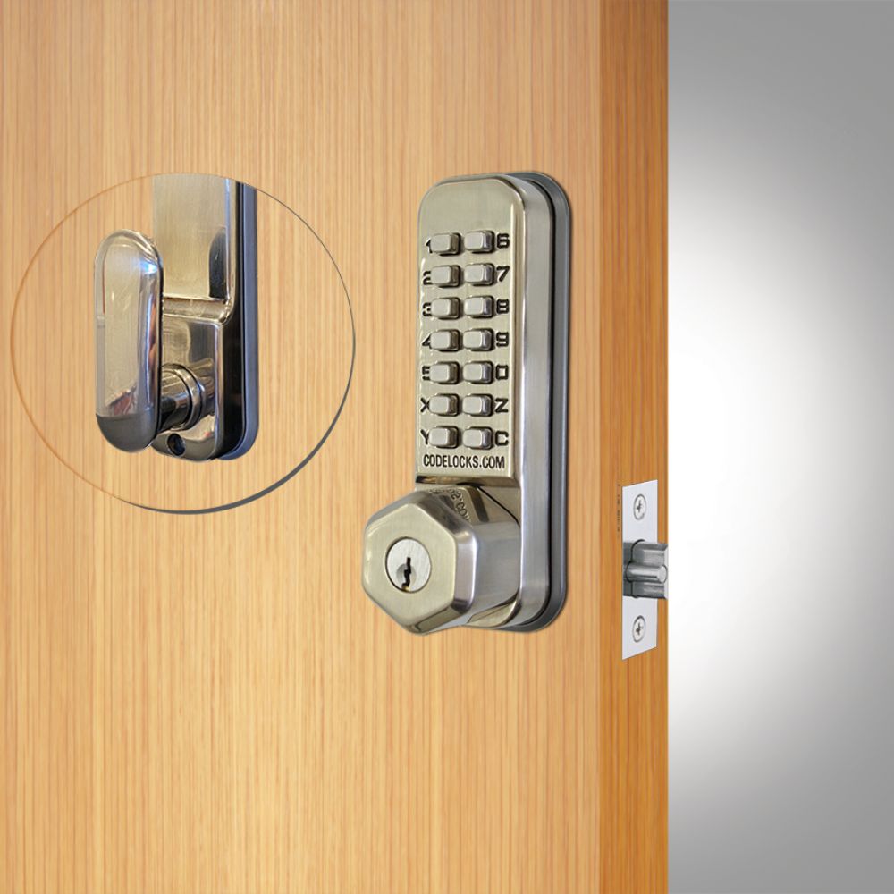 D&D Technologies CodeLocks Tubular Latch with Key Override DDCL250KSS