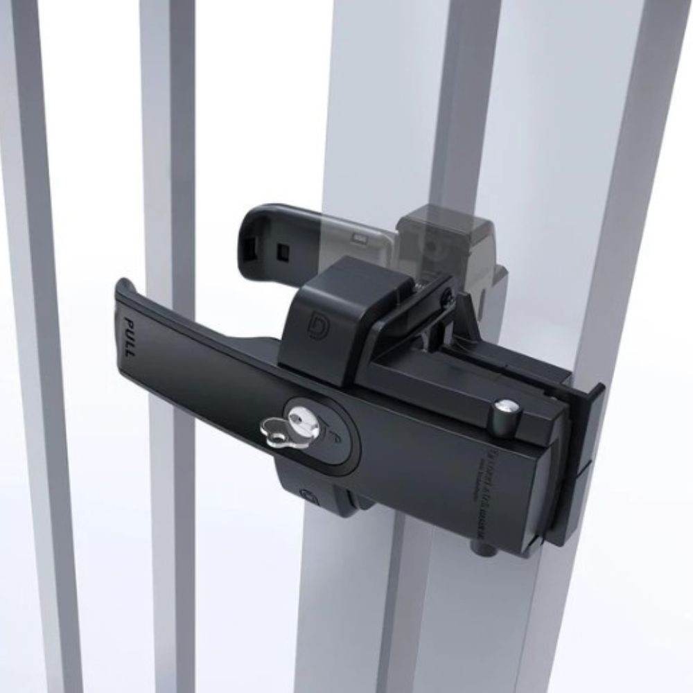D&D Technologies LokkLatch Magnetic Black Keyed Alike Gate Lock LLMKABT