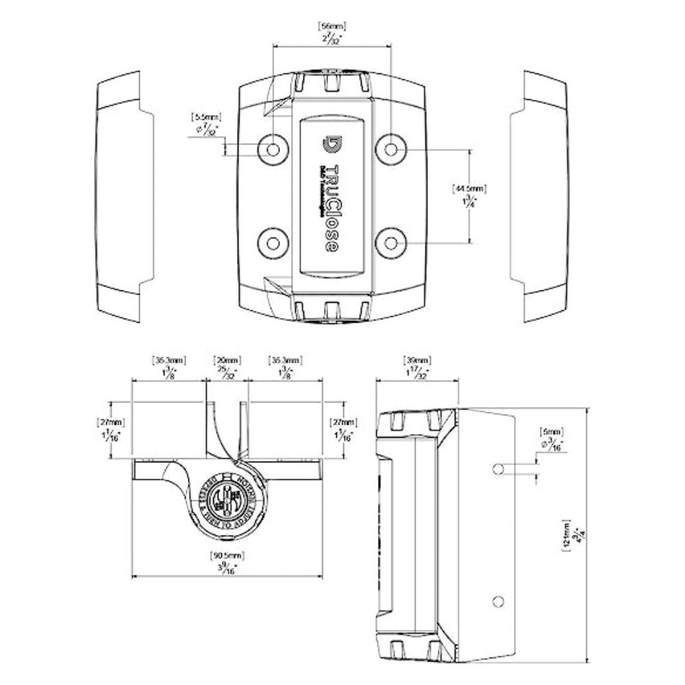 D&D Technologies TruClose Heavy Duty Gate Hinges-Brushed TCHD1AL2S3ST