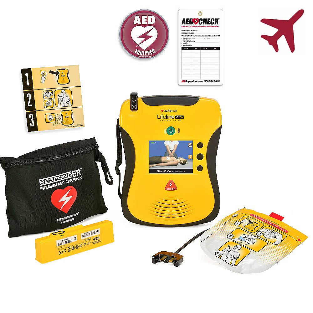 Defibtech Lifeline Aviation VIEW AED Kit | All Security Equipment