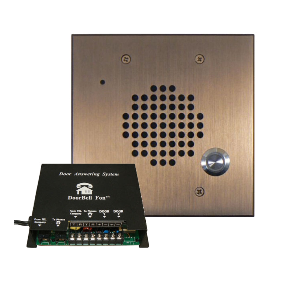 Doorbell Fon™ 2 Gang Door Station 28-F Series Kit (Bronze) | All Security Equipment