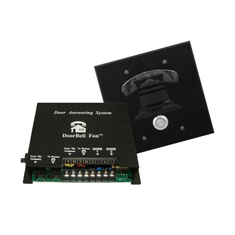 Doorbell Fon™ 2 Gang Door Station F-Series Kit (Black) | All Security Equipment