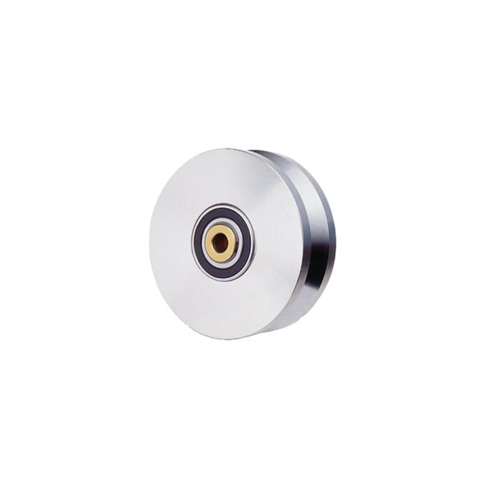 Doorking V Wheel Machined 4" Chrome 1201-018 | All Security Equipment