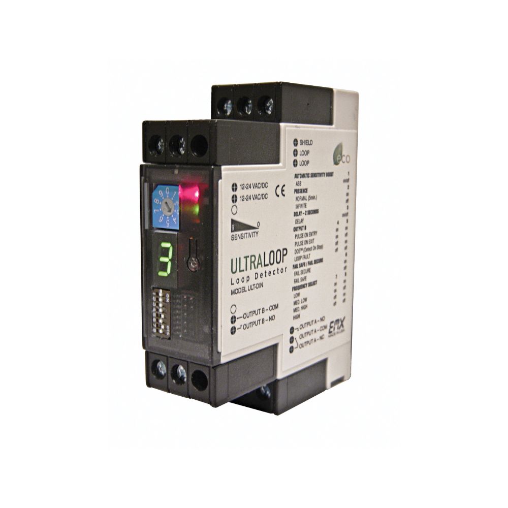 EMX Rail Mount Vehicle Loop Detector ULT-DIN | All Security Equipment