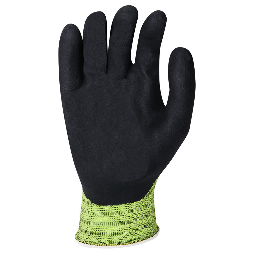 ERB Safety 221-112 Polyester Nitrile Microfoam Glove (Hi-Viz Lime)