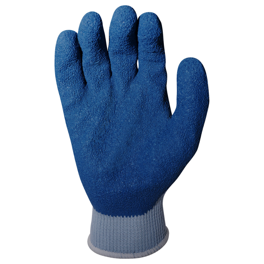 ERB Safety 244-510 String Latex Crinkle Glove (Blue)