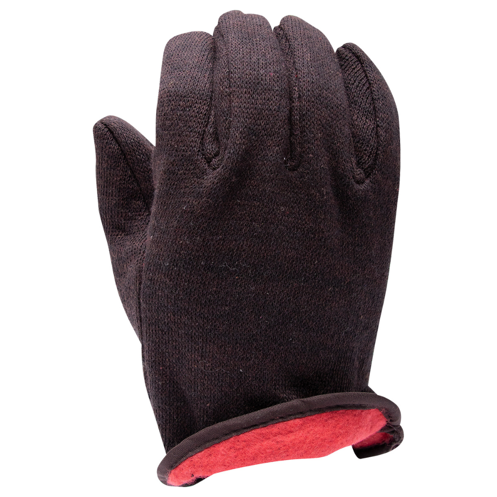 ERB Safety 336-011 Brown Jersey Blend Red Lined Glove (Pack of 48) | ERB-14470