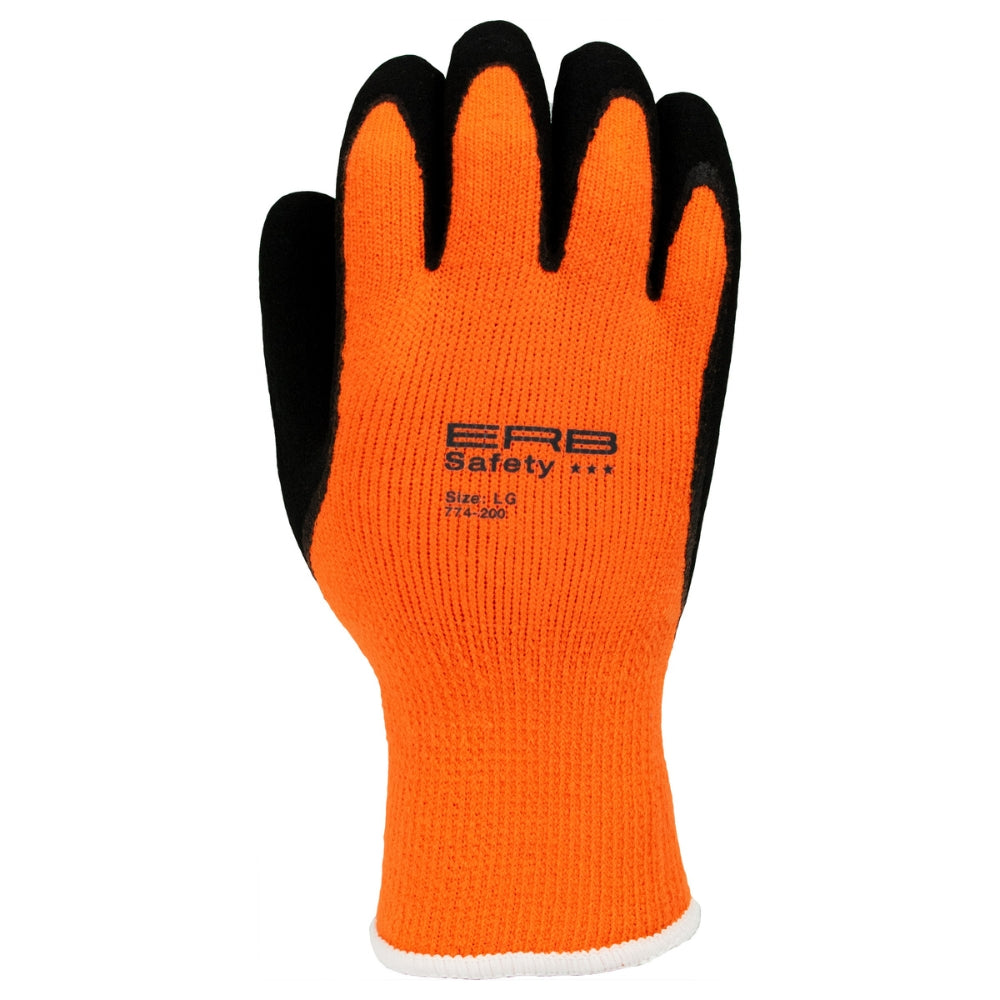 ERB Safety 774-200 Protection Sandy Latex Glove (Hi-Viz Orange)