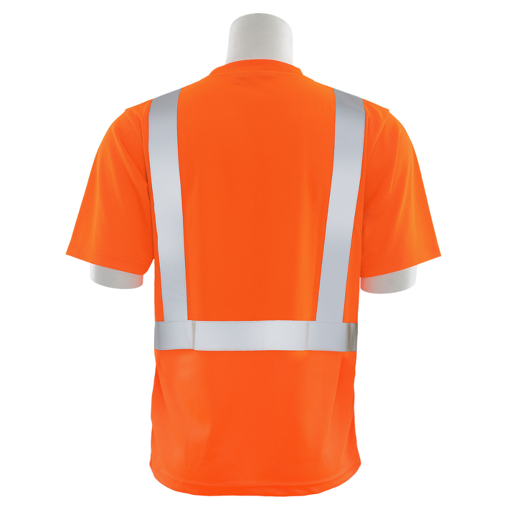 ERB Safety 9006S Class 2 Birdseye Mesh Short SLV T-Shirt (Orange)