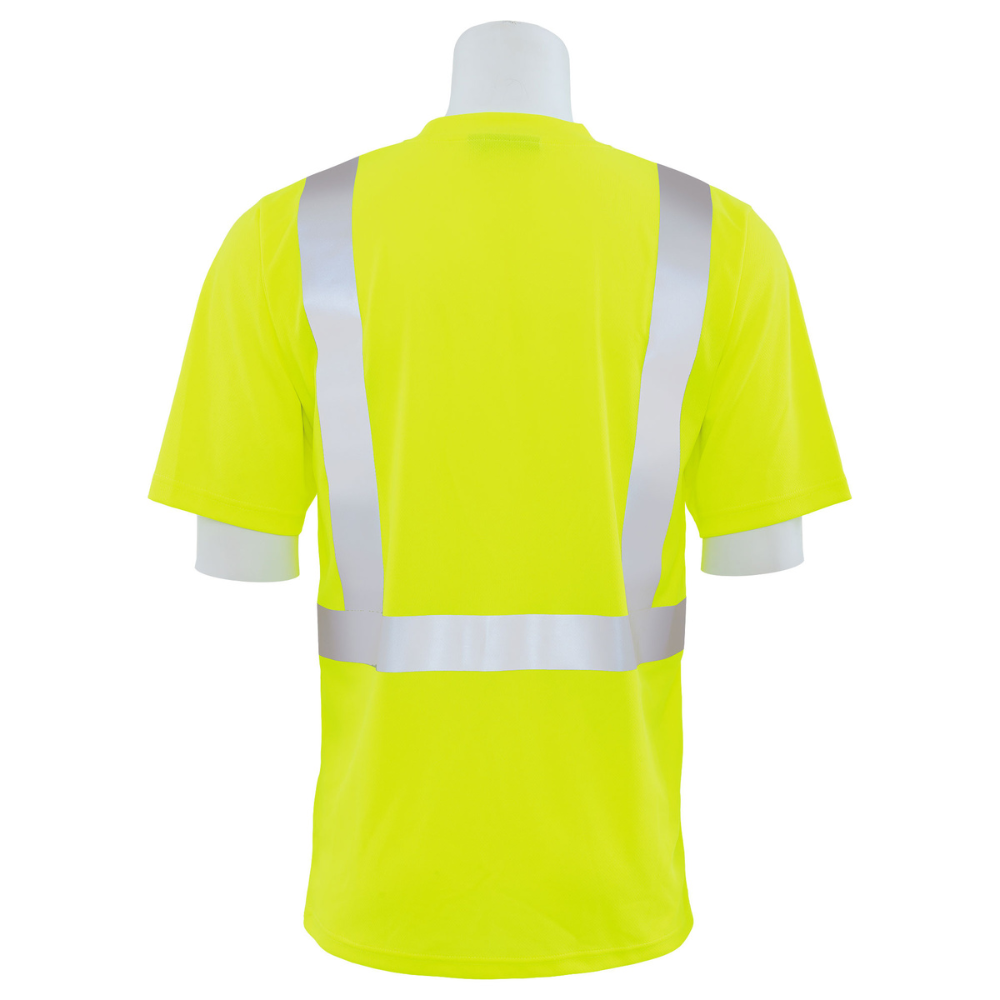 ERB Safety 9006S Class 2 Birdseye Mesh Short SLV Tall T-Shirt (Lime)