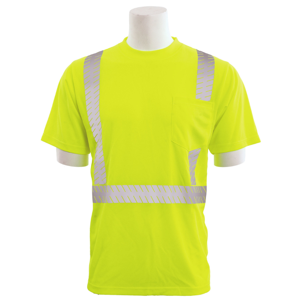 ERB Safety 9006SEG Class 2 Birdseye Mesh Short SLV Segment (Lime)