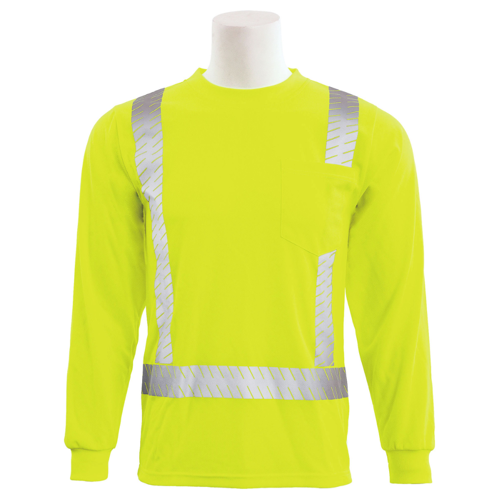 ERB Safety 9007SEG ANSI/ISEA 107 Type R Class 2 Long Sleeved T (Lime)