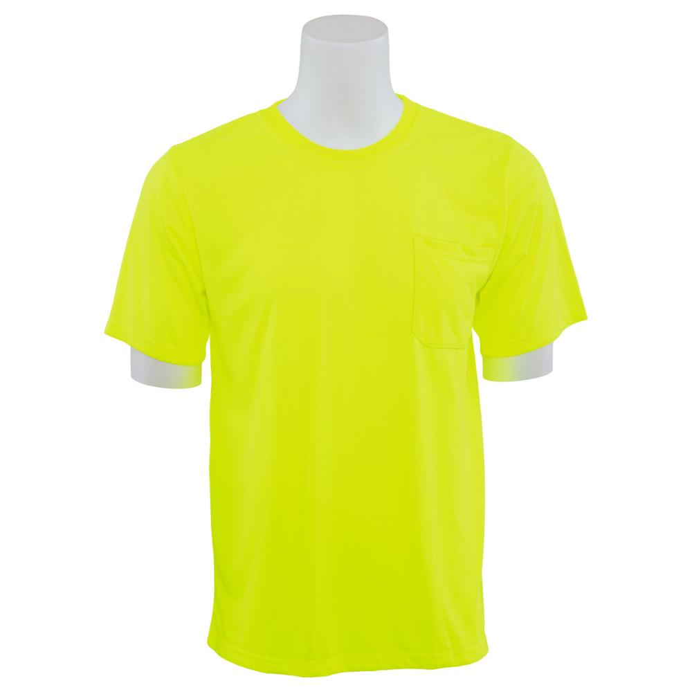 ERB Safety 9601 HWT Non-ANSI Short Sleeved T-Shirt (Hi-Viz Lime) Pack of 6