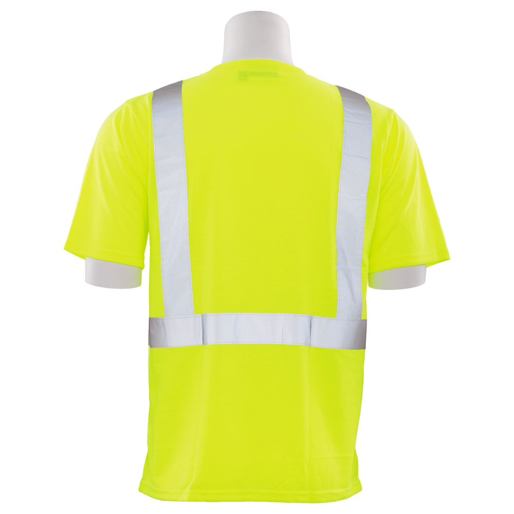 ERB Safety 9601SB Short Sleeved T-shirt w/ Black Bottom (Lime)