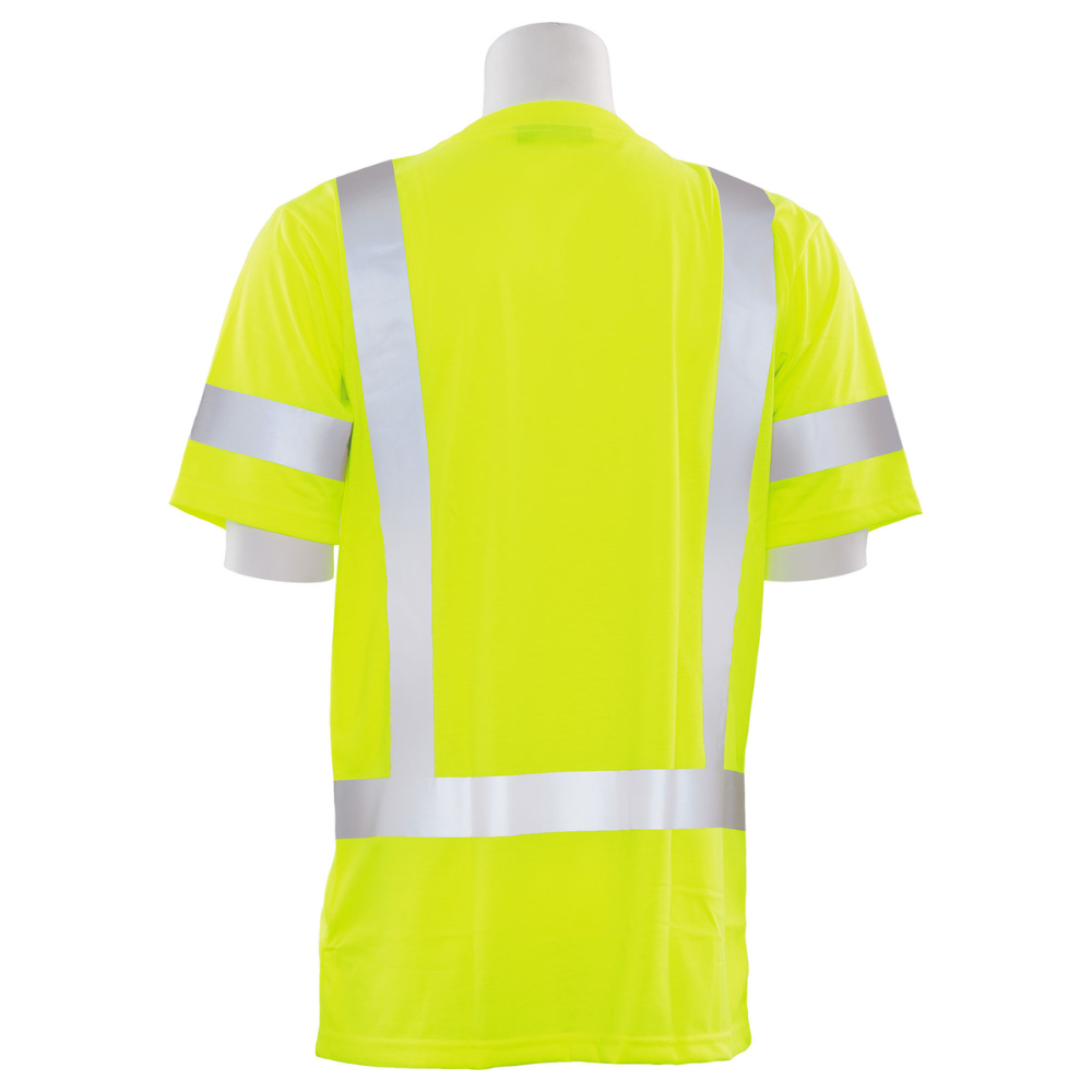 ERB Safety 9801S Short Sleeved T-shirt w/ Reflective Trim (Lime) 