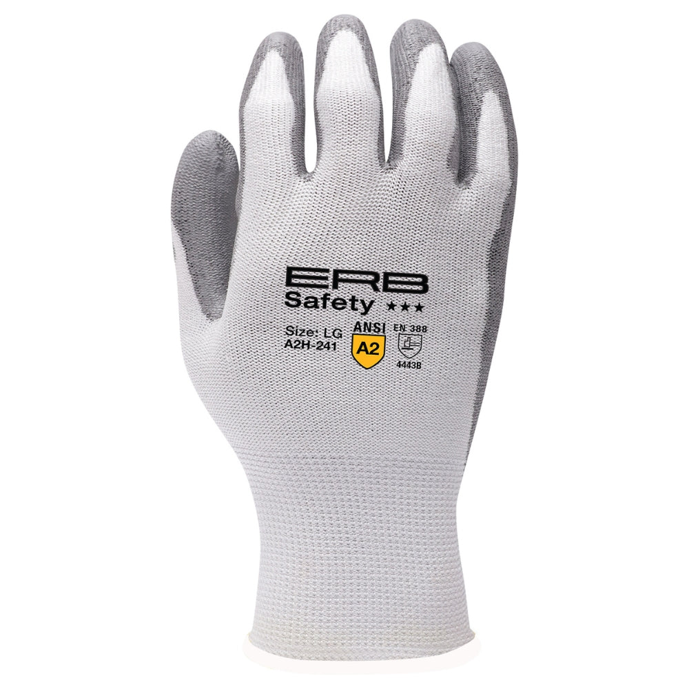 ERB Safety A2H-241 HPPE Polyurethane Cut A2 Glove (White)