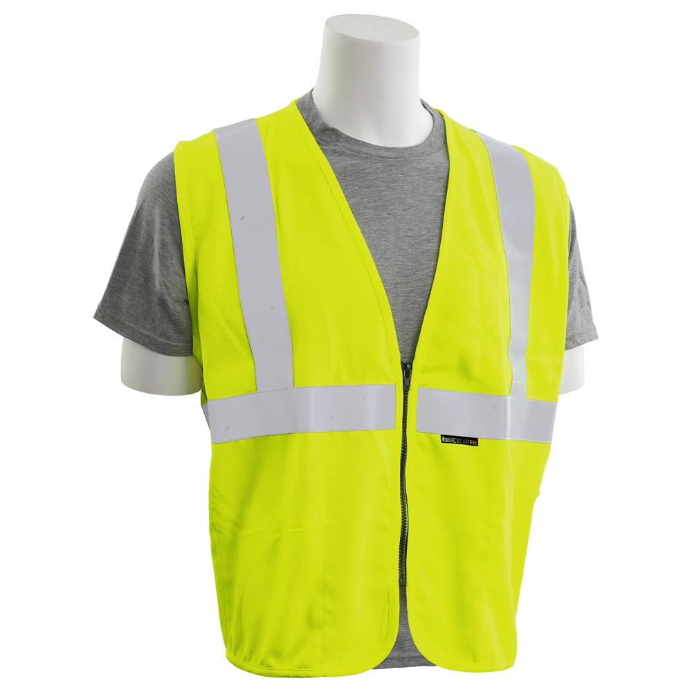 ERB Safety IFR150Z Type R, Class 2 Inherent flame-resistant Safety Vest Solid (Hi-Viz Lime)