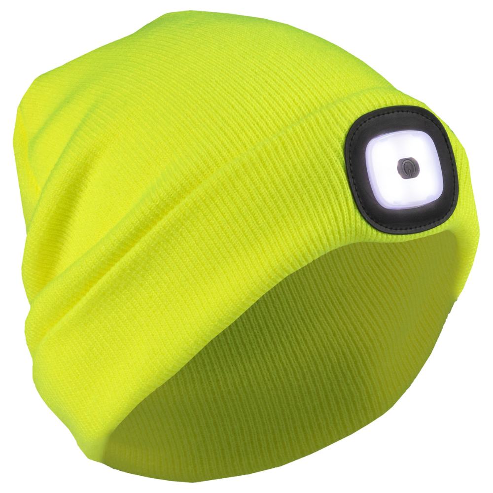 ERB Safety S109LED Knit Cap with Led Light (Hi-Viz Lime)