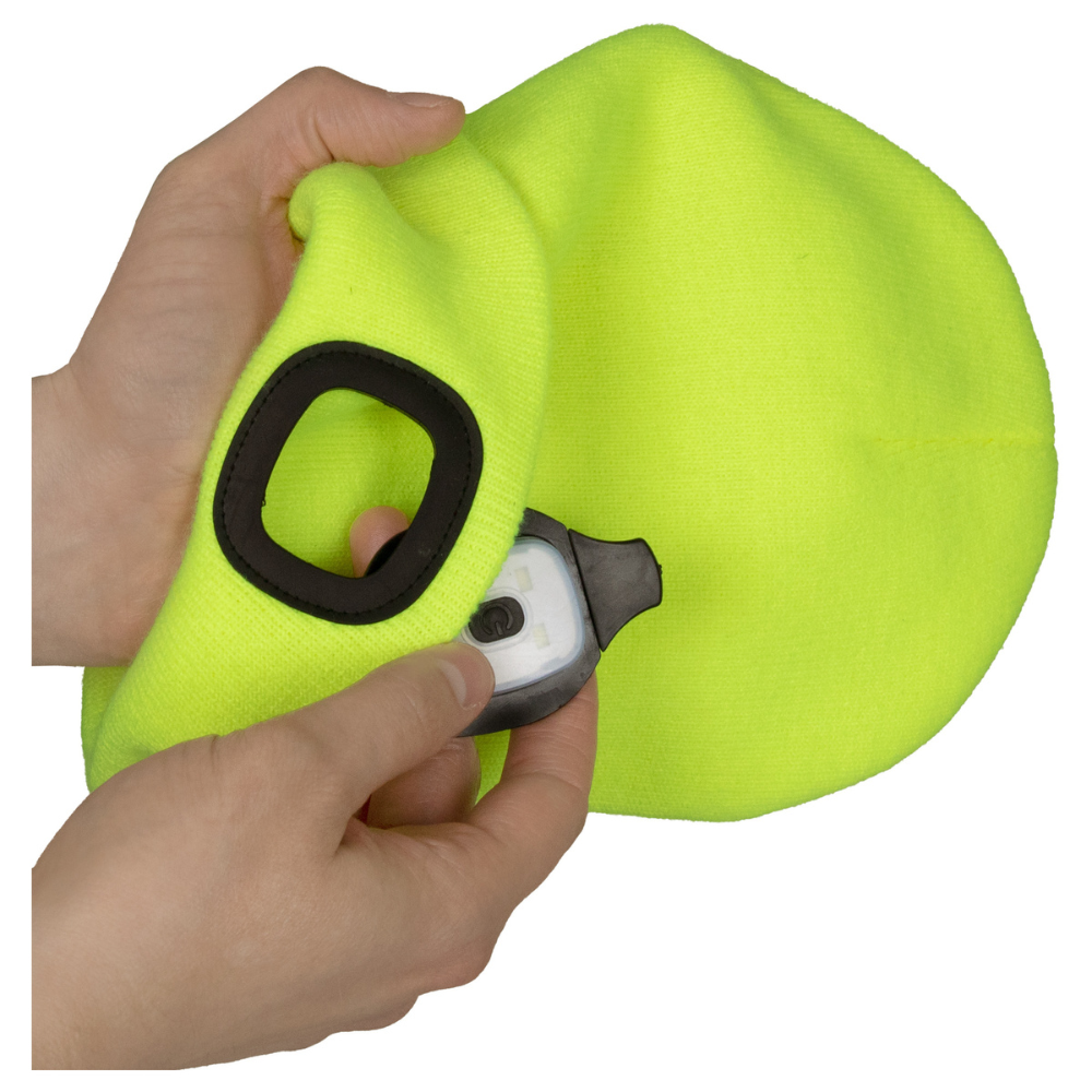 ERB Safety S109LED Knit Cap with Led Light (Hi-Viz Lime)