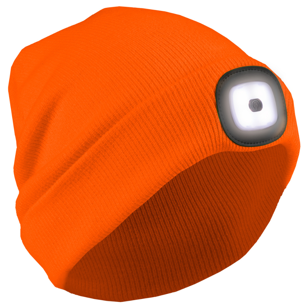 ERB Safety S109LED Knit Cap with Led Light (Hi-Viz Orange)