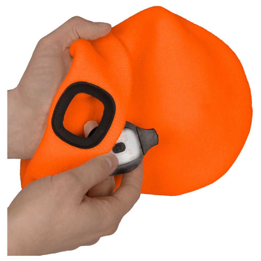 ERB Safety S109LED Knit Cap with Led Light (Hi-Viz Orange)