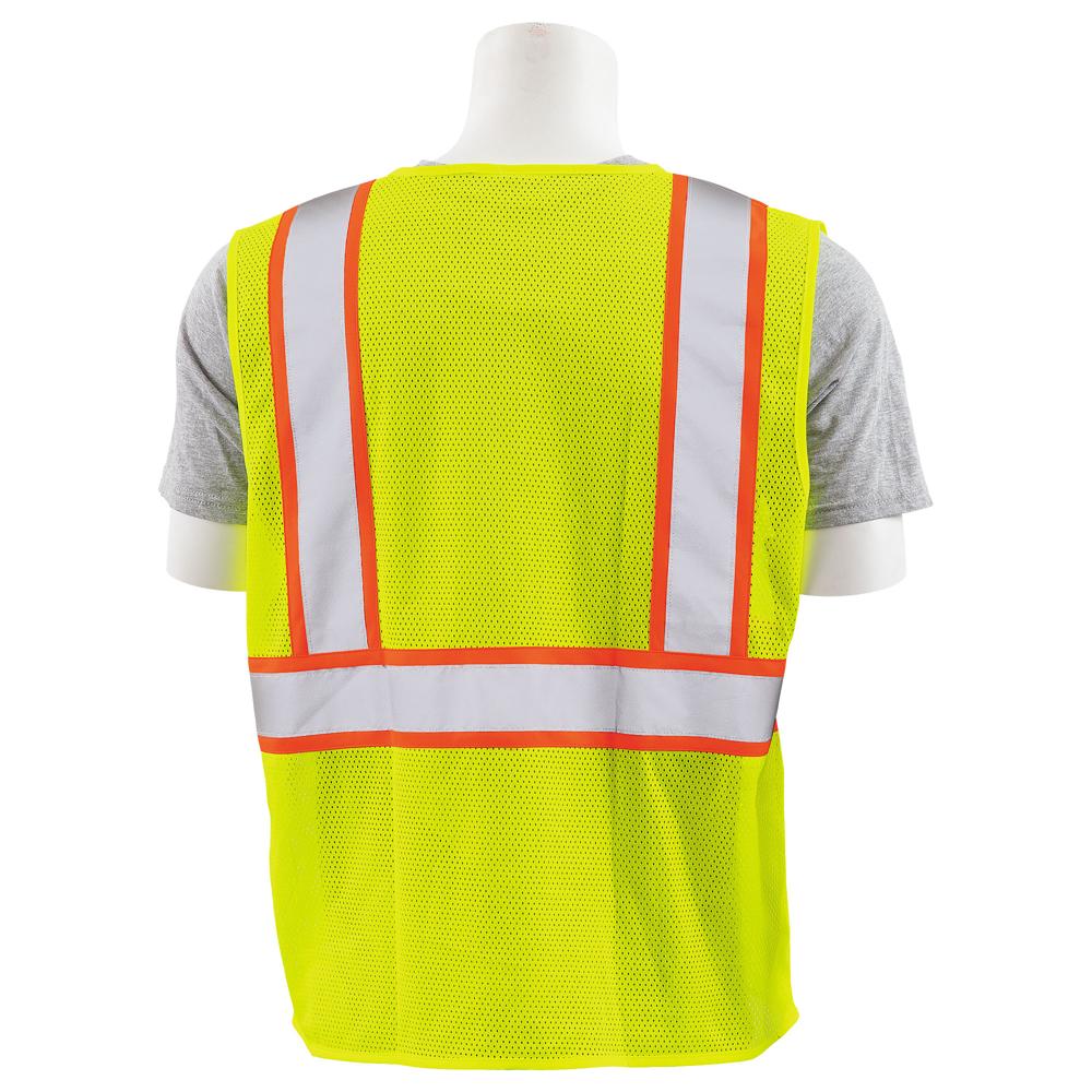 ERB Safety S195C Flame Retardant Vest with Contrasting Trim (Lime)