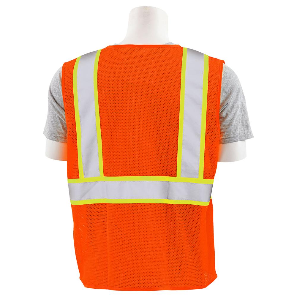 ERB Safety S195C Flame Retardant Vest with Contrasting Trim (Orange)