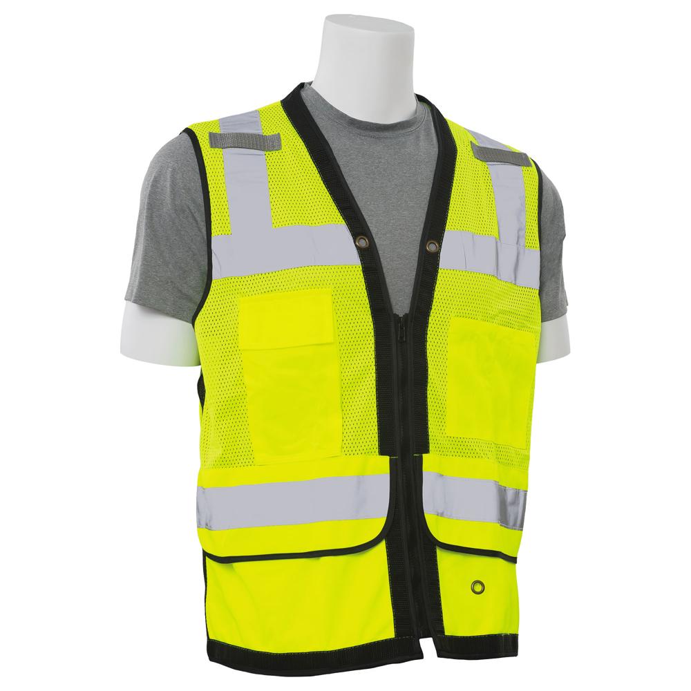 ERB Safety S251 Premium Surveyor Vest, Lime | All Security Equipment