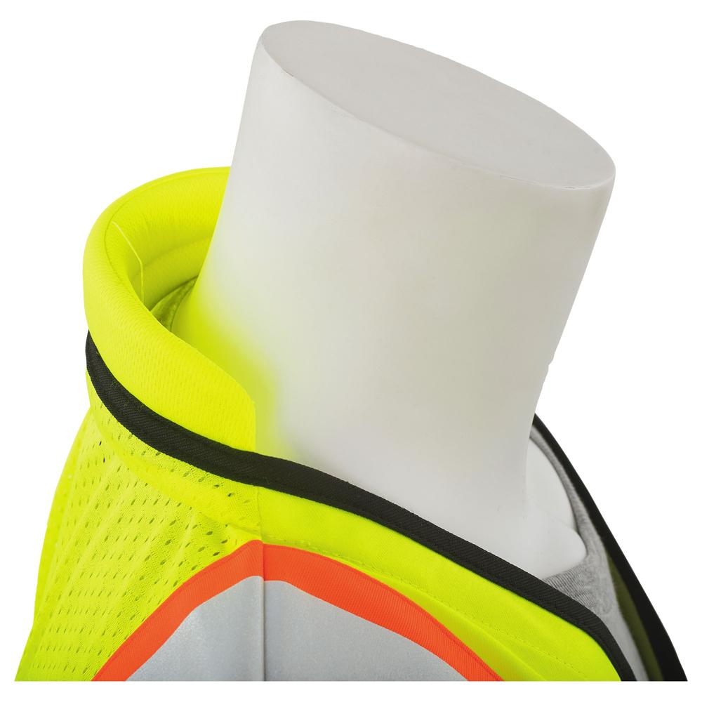 ERB Safety S252C Type R, Class 2 Deluxe Surveyor Safety Vest with Grommets, 15 Pockets, and Padded Neck (Hi-Viz Lime) Pack of 3