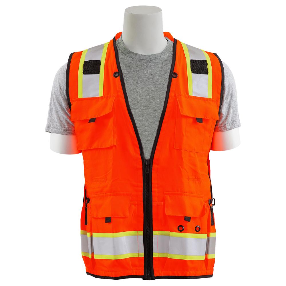 ERB Safety S252C Deluxe Surveyor Vest, Orange | All Security Equipment