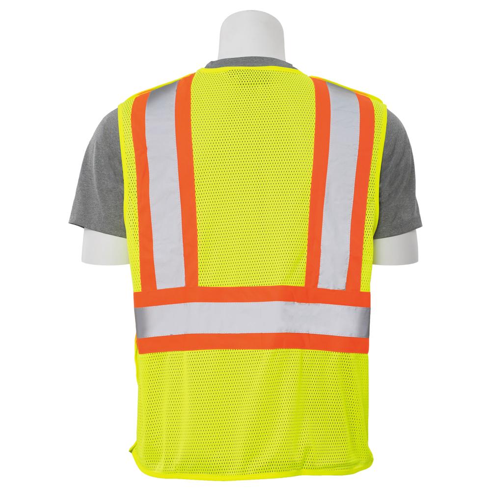 ERB Safety S322 Break-Away Safety Vest w/ Contrasting trim (Lime)