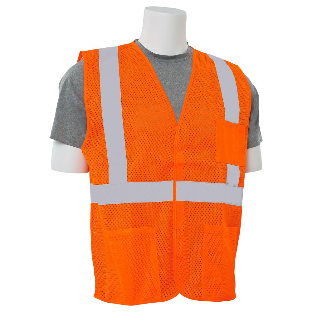 ERB Safety S362P Economy Safety Vest (Orange) | All Security Equipment