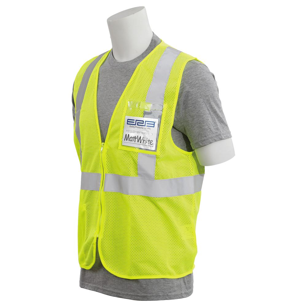 ERB Safety S363ID Vest w/ID Pocket (Lime) | All Security Equipment