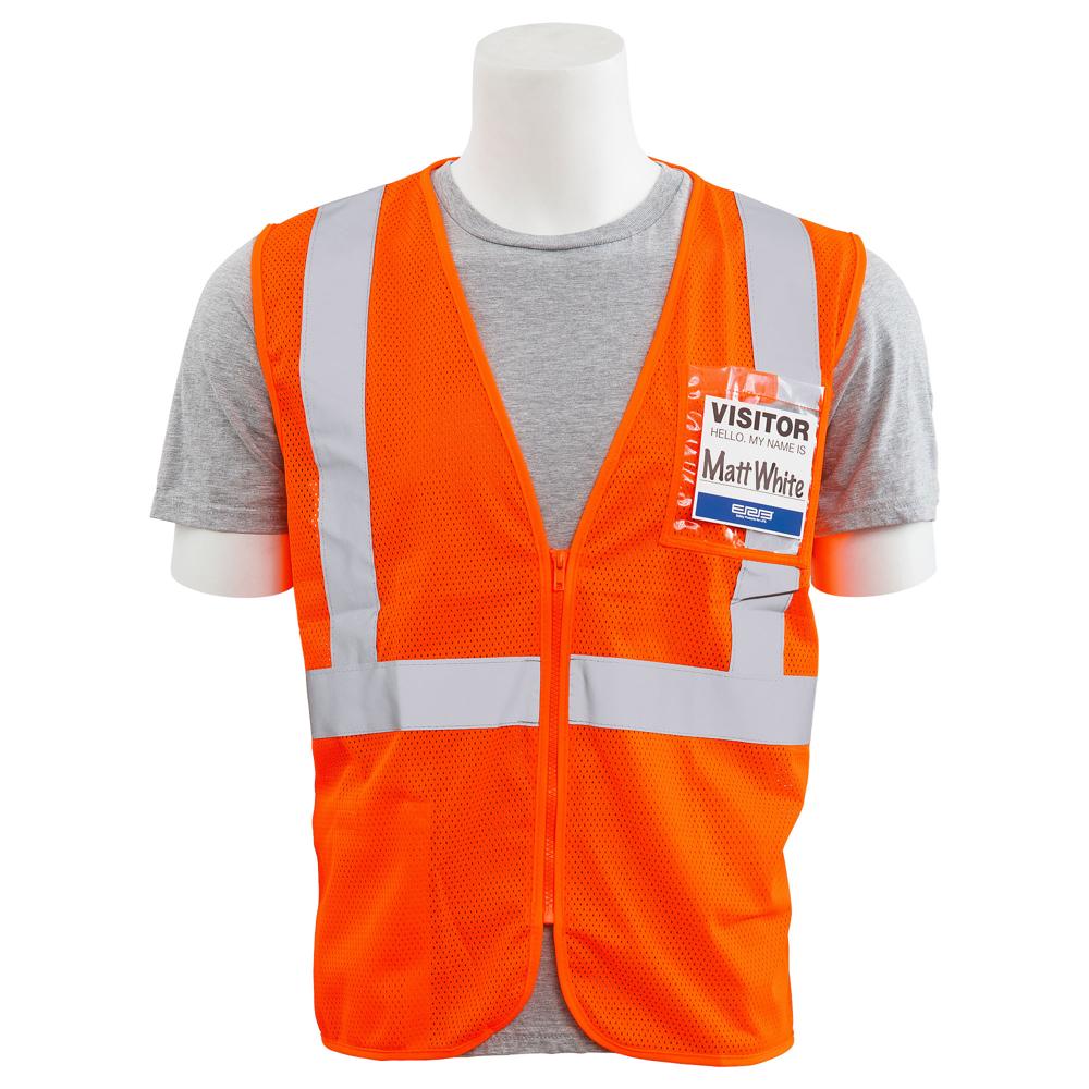 ERB Safety S363ID Vest w/ID Pocket (Orange) | All Security Equipment