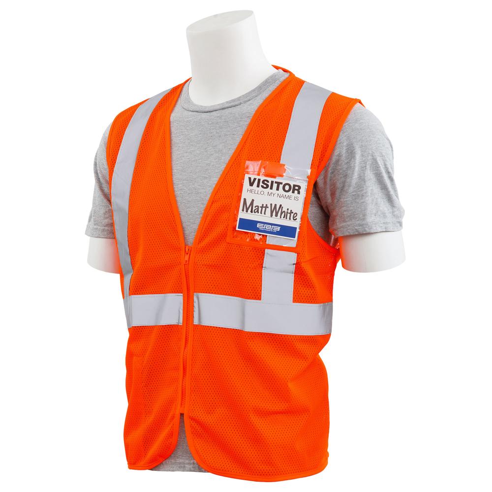 ERB Safety S363ID Vest w/ID Pocket (Orange) | All Security Equipment