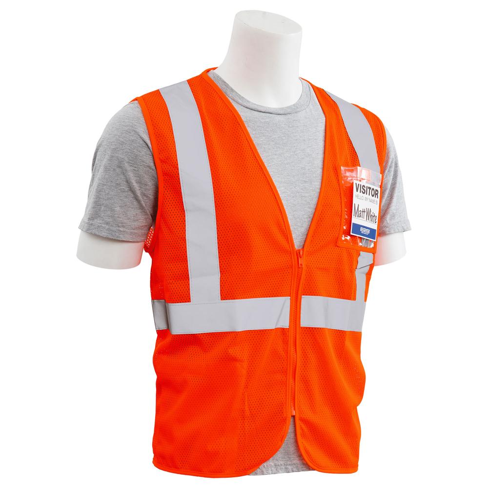 ERB Safety S363ID Vest w/ID Pocket (Orange) | All Security Equipment