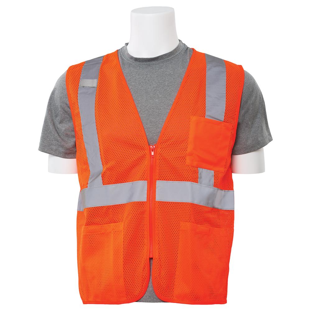 ERB Safety S363P Economy Safety Vest (Orange) | All Security Equipment