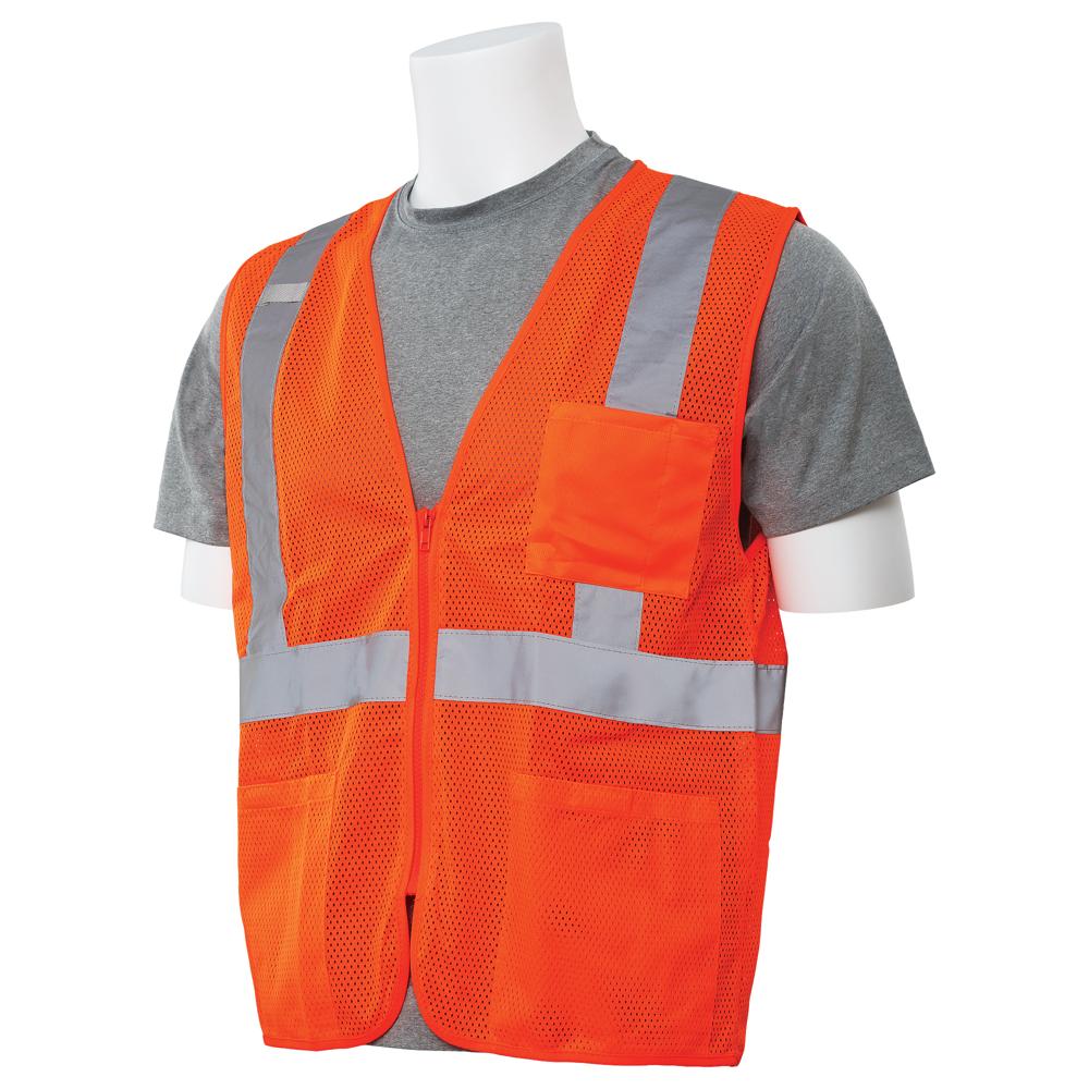 ERB Safety S363P Economy Safety Vest (Orange) | All Security Equipment