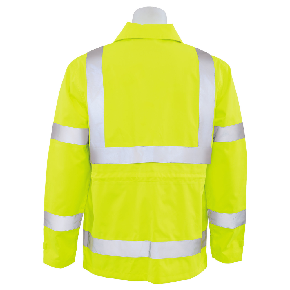 ERB Safety S371 Class 3 Raincoat (Hi-Viz Lime)